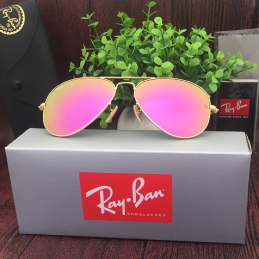 Authentic Pink Ray Ban - Cyclamen Flash Lens